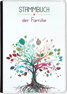 Produktbild von Familienstammbuch, Stammbuch A5 Lebensbaum bunt Stammbuch der Familie, für Hochzeit