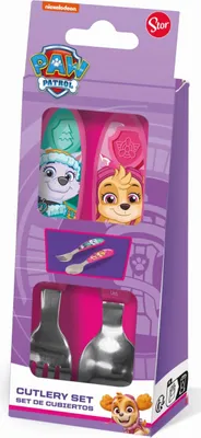 Image de Paw Patrol Girl Superpowers Set de couverts Ergo en métal, 2 pcs.