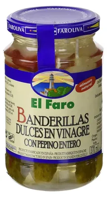 Obrázok produktu pre El Faro Banderillas Dulces Mierne zeleninové špízy vo vínnom octe 350g
