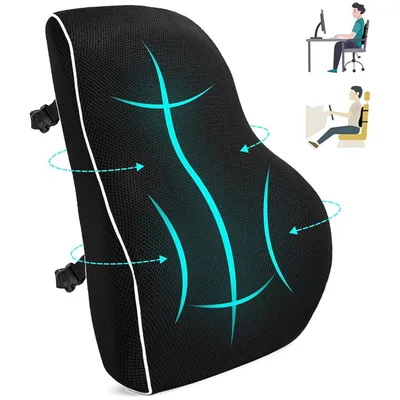 Produktbild von Lendenkissen Lendenwirbelkissen Lordosenstütze Auto Rückenstützkissen Auto Rückenschmerzen mit Meomory Ergonomisches, Rückenkissen für Bürostuhl