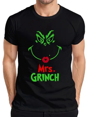 Obrázok produktu pre Pánske tričko GRINCH Christmas Funny Santa Grinch Gift, čierne, XXL