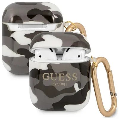 Produktbild von Guess, Camo Schutzhülle für Apple AirPods, Grau