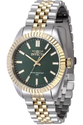 Obrázok produktu pre Invicta Specialty 47501 Dámske Hodinky - Quartz Hnací Mechanizmus - Nerezová Oceľ so Zeleným Ciferníkom - 36 mm
