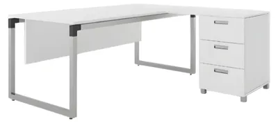 Produktbild von Weißer Schreibtisch Büro Möbel Schreibtische Tisch Tische  Eckschreibtisch