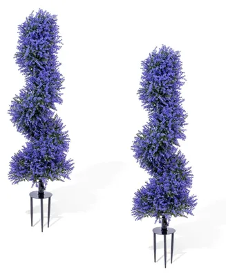 Zdjęcie produktu dla Zestaw drzewek topiary, realistyczny wygląd, do wnętrz i na zewnątrz, LILA