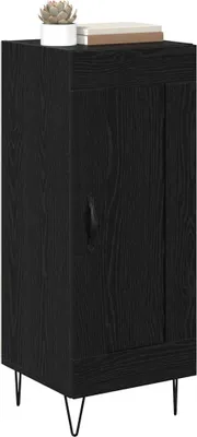 Image de vidaXL Sideboard noir imitation chêne 34,5 x 34 x 90 cm