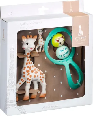 Produktbild von Geschenkset zur Geburt mit 1 Sophie la girafe®, 1 Rassel Swing, 1 Schlüsselanhänger