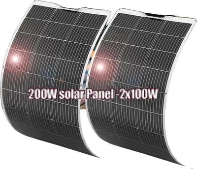 Zdjęcie produktu dla Panel słoneczny, elastyczna konstrukcja, wysoka wydajność, 200W