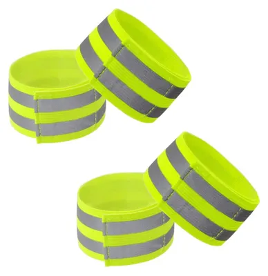 Productafbeelding van Reflecterende band - Elastisch - 37 cm - Set van 4 - Veiligheidsarmband - Voor hardlopen en fietsen