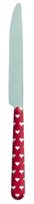 Messer mit rotem Herzgriff, 21,5 cm, Edelstahl