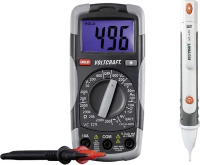 Produktbild von VOLTCRAFT DT-TEST-KIT 150 Hand-Multimeter digital CAT III 600 V Anzeige (Counts): 2000