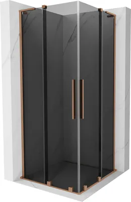 Zdjęcie produktu dla Mexen Velar L Duo kabina prysznicowa 90x90 cm grafit/miedź