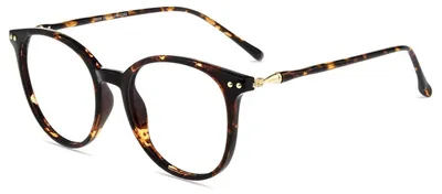 Zdjęcie produktu dla Okulary z filtrem światła niebieskiego, uniwersalne, okrągłe, do pracy przy komputerze, wzór: leopard