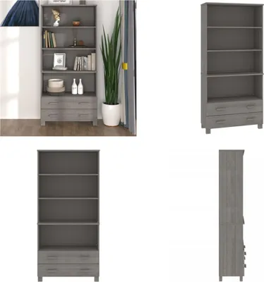 Produktbild von vidaXL Highboard HAMAR Massivholz Kiefer Hellgrau - Highboard - Highboards - Sideboard Massivholz - Holz Highboard