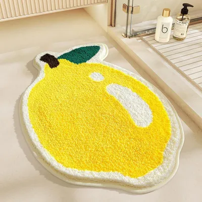 Image de Tapis de bain antidérapant, forme de fruits, 80 x 60 cm