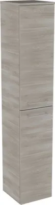 Produktbild von FACKELMANN Hochschrank LIMA / Badschrank mit Soft-Close-System / Maße (B x H x T): ca. 30,5 x 160,5 x 32 cm / Türanschlag frei wählbar / Korpus: Braun / Front: Braun