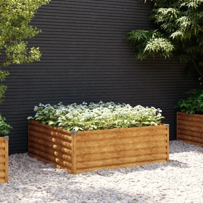 Produktbild von [Home] Hochbeet 100x100x36 cm Cortenstahl , Neue Mode 2024 im häuslichen Leben