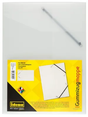 Obrázek produktu pro Složka formátu DIN A4 s gumou, průhledná, 1 kus.
