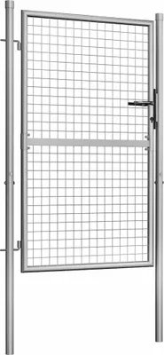 Obrázek produktu pro vidaXL Zahradní brána z pozinkované oceli 100 x 125 cm stříbrná