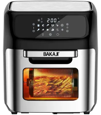 Heißluftfritteuse 12 l, 1800 W, LED-Touch, 12 Programme, Timer, silber