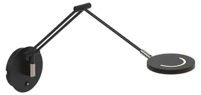 Produktbild von LED Wandleuchte, Touchdimmer, beweglich, schwarz, B 55 cm