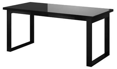 Produktbild von Esstisch Halle Küchentisch 170-220x90cm schwarz Schwarzglas ausziehbar