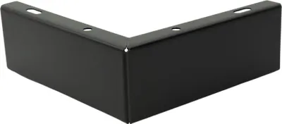 Zdjęcie produktu dla Metalowa noga meblowa narożna, czarny mat, wysokość 5,5 cm - Minimalistyczny design dla eleganckiego stylu życia, w tym ślizgacze ochronne do ochrony podłogi.