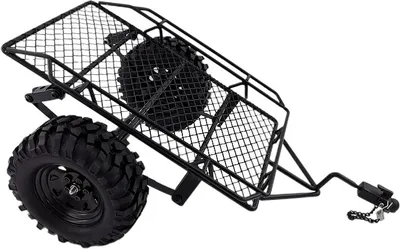 Obrázok produktu pre 1/10 Simulácia lezenie auto DIY kovový príves pre D90 SCX10 TRX-4 čierna