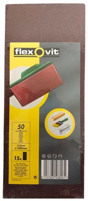 Zdjęcie produktu dla 15 sztuk papieru ściernego do oscylacyjnych szlifierek, ziarno 50 (grube), wymiary 115 mm x 280 mm