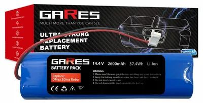 Obrázek produktu pro Gares Náhradní baterie pro Overmax Aspiri Zeegma Zonder Robo | 14,4V 2,6 Ah Li-Ion | Vysokovýkonná baterie pro robotický vysavač | Kompatibilní s Overmax Aspiri Zeegma Zonder Robo | Prémiová kvalita