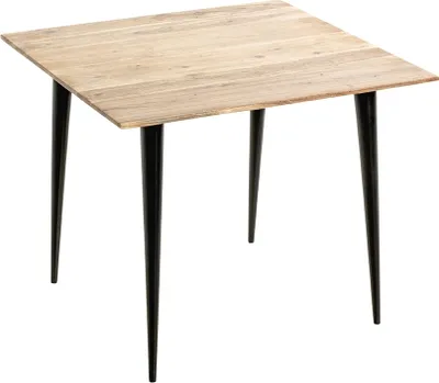 Produktbild von Beistelltisch >52956< in akazie, schwarz, Massivholz, Metall - 55x46x55 (BxHxT)