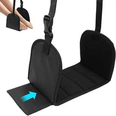 Produktbild von Reisbare Schaumfußstütze - Ideal für Flugzeug, Büro, Zuhause und Auto