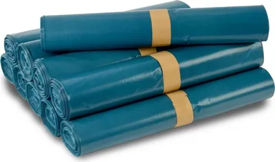 Produktbild von Hypafol 100 Stück reißfeste Müllsäcke | extra starke Abfallsäcke | 10 blaue Rollen | 120 L Fassungsvolumen | Müllbeutel aus umweltfreundlicher Recyclingfolie