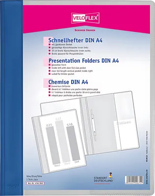 Produktbild von Veloflex Schnellhefter A4 blau 4000225006791