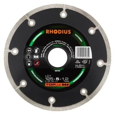 Produktbild von Rhodius Diamantscheiben LD 1 303102 125x5x1,2x22,23 Fliesen/Keramik