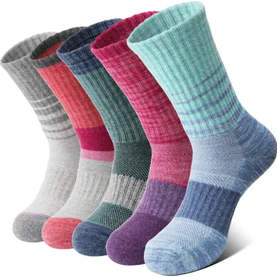 Obrázok produktu pre Solidchoice – Dámske ponožky z merino vlny – Turistické ponožky na outdoorové aktivity (5 párov)