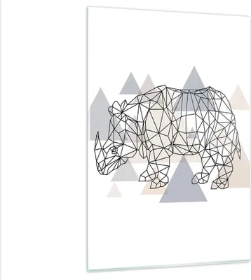 Produktbild von Bilder auf glas - Einteilig - Tier Abstraktion - 80x120cm - Glasbilder - Wandbilder - Bilder - zum Aufhängen bereit - Wanddekoration aus Glas - Glas Bilder - Wandbild auf Glas - GPA80x120-4060