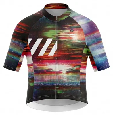 Produktbild von VeloNuts Herren Radtrikot, Retro Signal, Aurora Static, XS