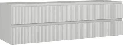 Produktbild von Mexen Rivel Badschrank Unterschrank 160 cm, 2 Schubladen, geriffelt, grau matt - 91A20-16047-2-BFF62