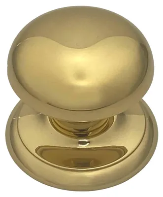 Produktbild von Fester Türdrücker aus Messing, Ø 70 mm, poliertes Messing