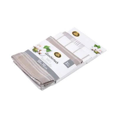 Productafbeelding van Gözze - Set van 3 theedoeken, 100% katoen, hoge materiaaldichtheid (260 g/m²)