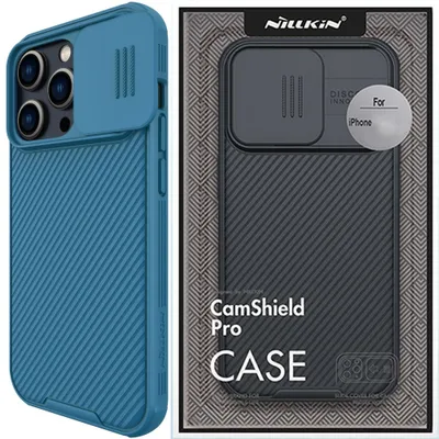 Zdjęcie produktu dla Nillkin Camshield Pro Magnetic Case Etui Iphone 14 Pro Max Pokrowiec Osłona Na Aparat Kamerę Niebieski (Z Magsafe)