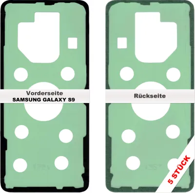 Produktbild von 5x Samsung Galaxy S9 G960F Akkudeckel Klebefolie Kleber Backcover Rahmen Batterie Glue