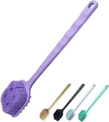 Productafbeelding van Siliconen Rugschrobber met Lang Handvat voor Douche en Exfoliëren