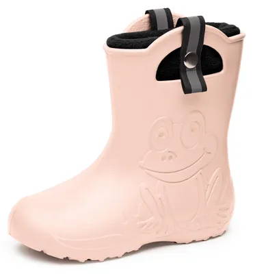 Produktbild von Ladeheid Kinder Federleichte Gummistiefel Thermo Fütterung Mädchen Jungen Rutschfest Regenstiefel Kinder Regenschuhe LA-CA-Frog245 (Puderrosa, 26/27 EU)
