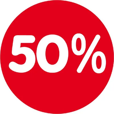 Produktbild von Rabatt-Aufkleber '50%'