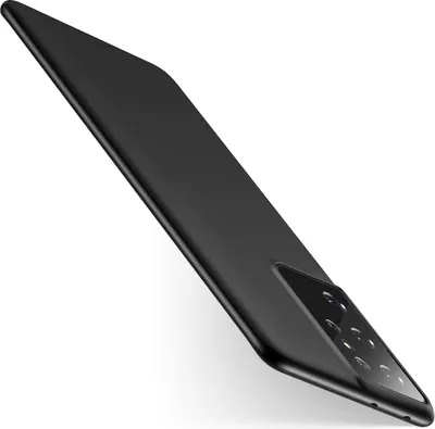 Produktbild von Hülle für Samsung Galaxy S21 Ultra Schwarz Matt Silikon Schutz Handyhülle Tasche