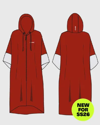 Immagine prodotto di DRYROBE Accappatoio con zip integrale in cotone, arancione, taglia S