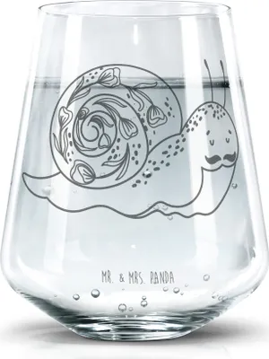 Produktbild von Mr. & Mrs. Panda Glas Schnecke Sir - Transparent - Geschenk, Weisheit, Lustige Sprüche, Zeit nehmen, Glasbecher, Becherglas, Lebenszeit, Wasserglas, Schnecken, Tumbler