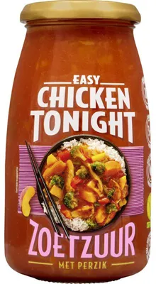 Obrázok produktu pre Chicken Tonight Zoetzuur Perzik Sauce 525g – sladkokyslá broskyňová omáčka na kuracie mäso, ovocná a aromatická